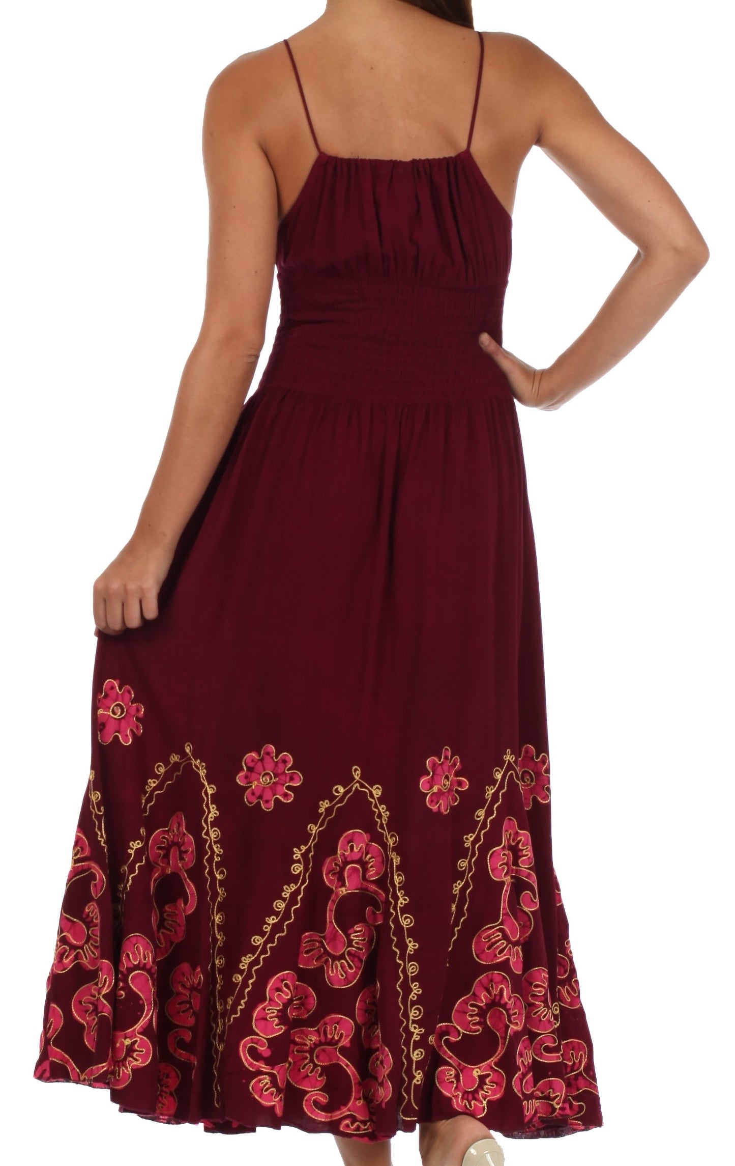 Vestido con bordados Batik de Sakkas con cintura imperio