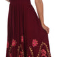 Vestido con bordados Batik de Sakkas con cintura imperio