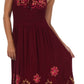 Vestido con bordados Batik de Sakkas con cintura imperio