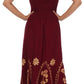 Vestido con bordados Batik de Sakkas con cintura imperio