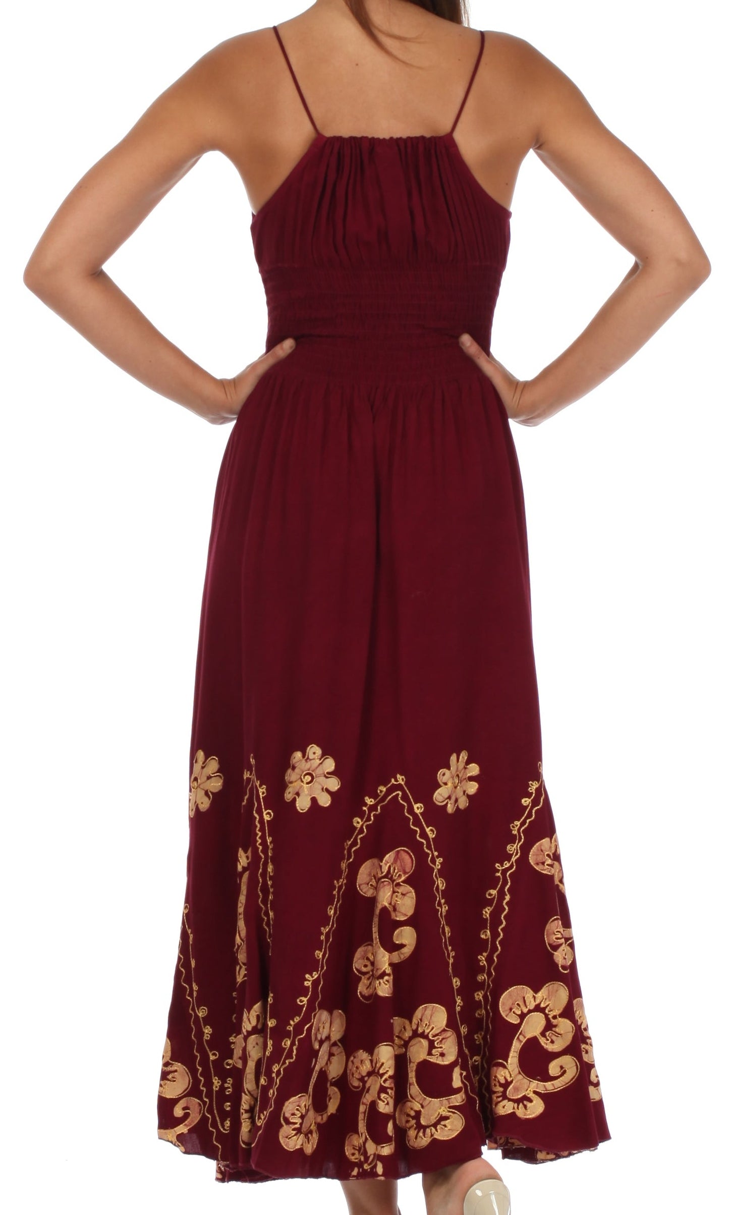 Vestido con bordados Batik de Sakkas con cintura imperio