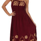 Vestido con bordados Batik de Sakkas con cintura imperio