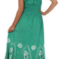 Vestido con bordados Batik de Sakkas con cintura imperio