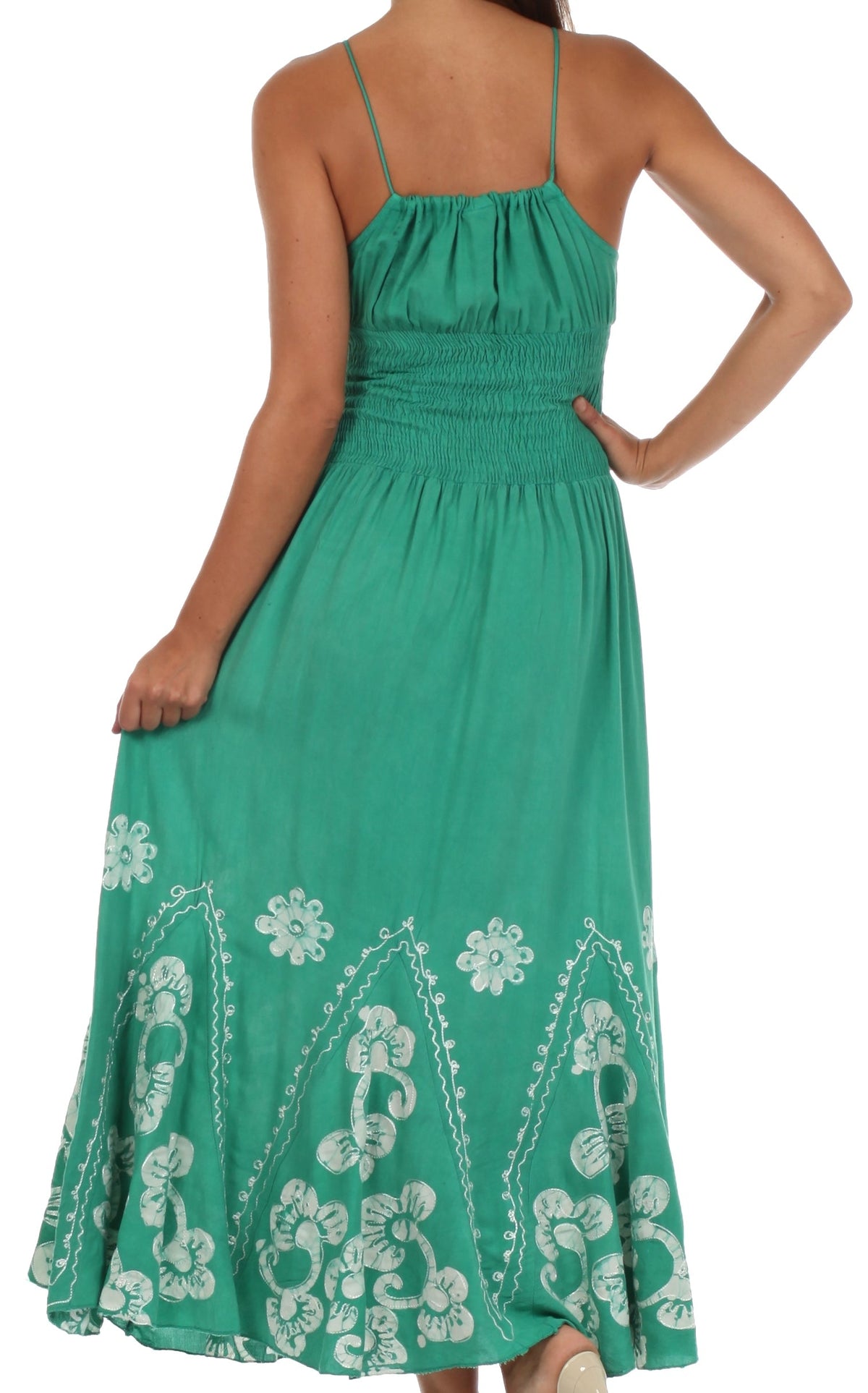 Vestido con bordados Batik de Sakkas con cintura imperio