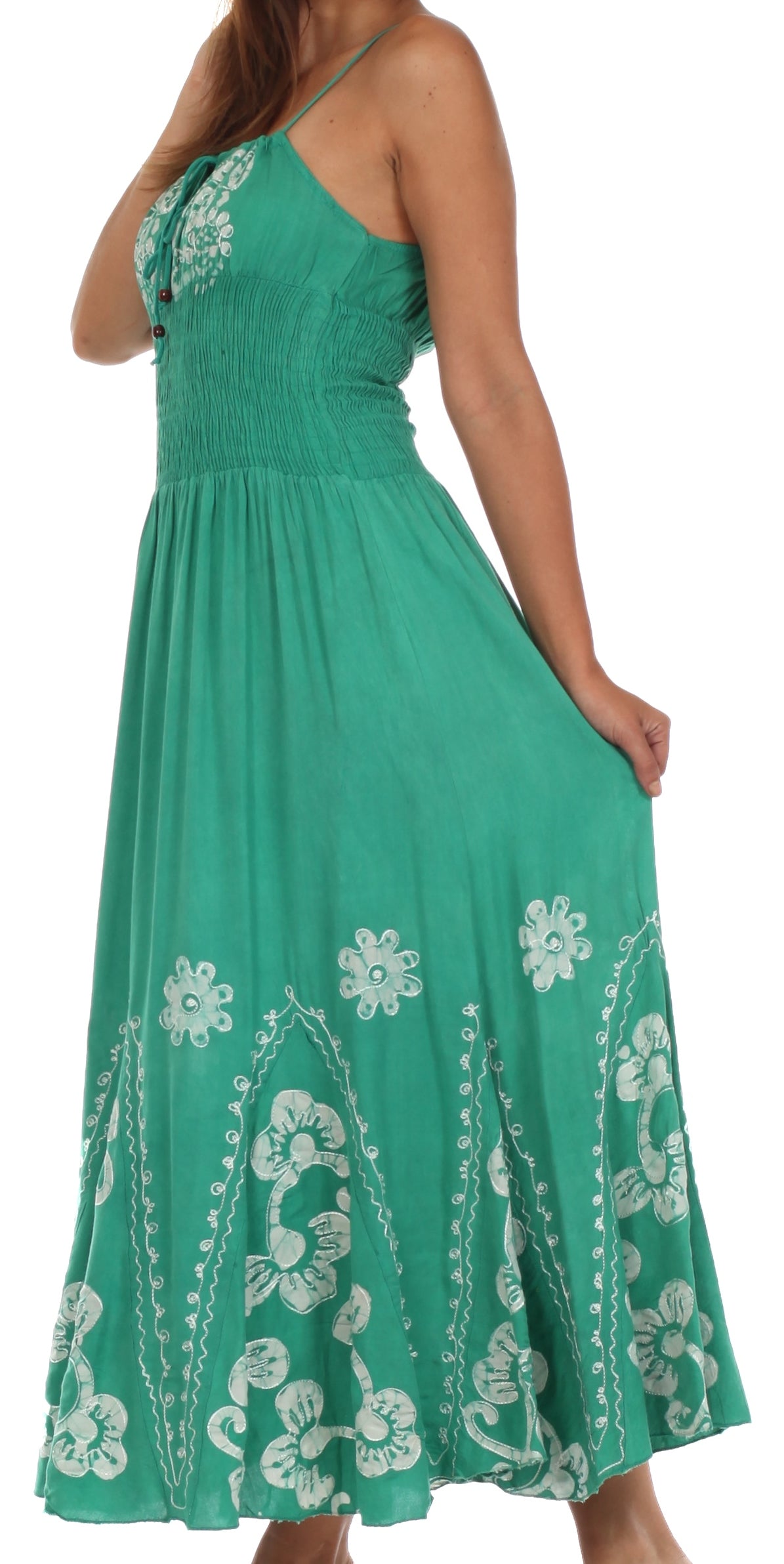 Vestido con bordados Batik de Sakkas con cintura imperio