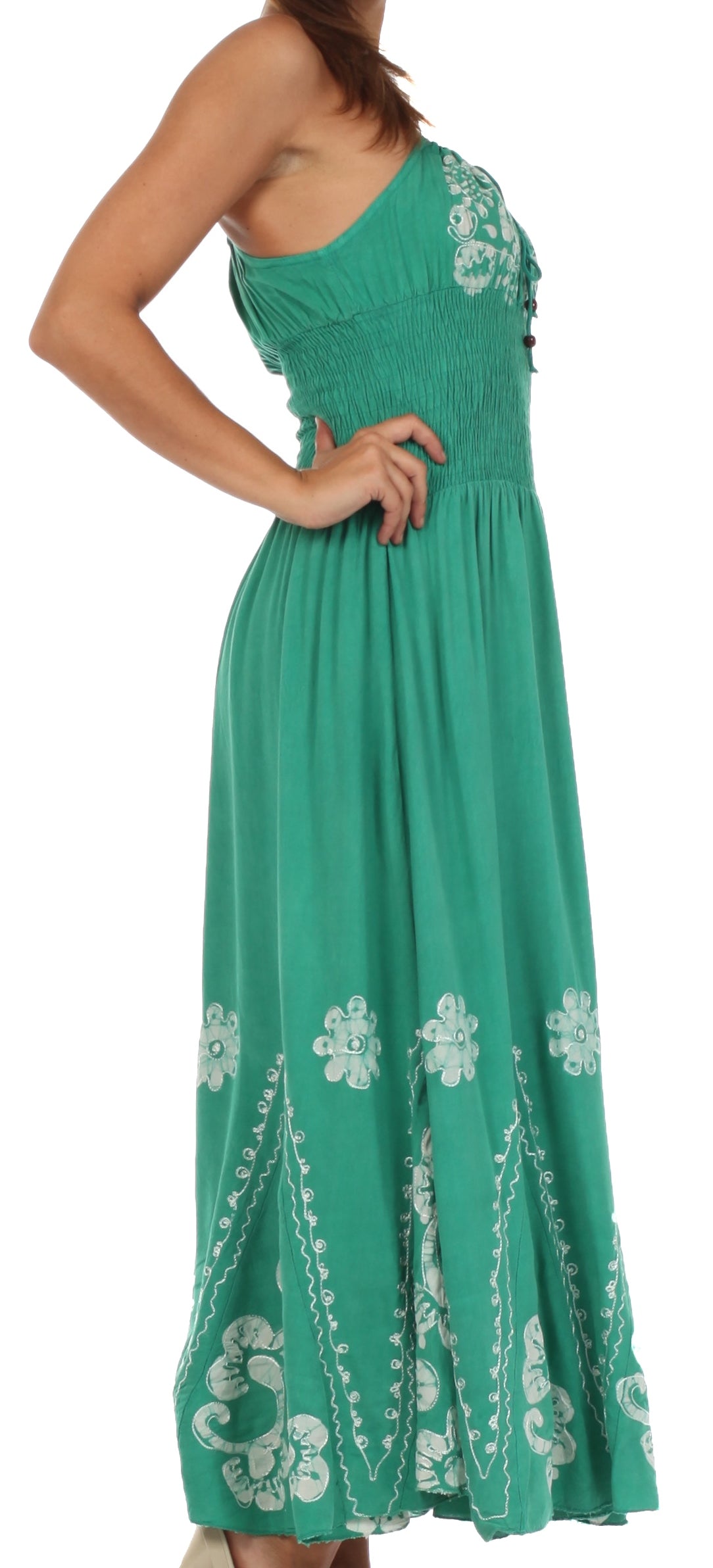 Vestido con bordados Batik de Sakkas con cintura imperio