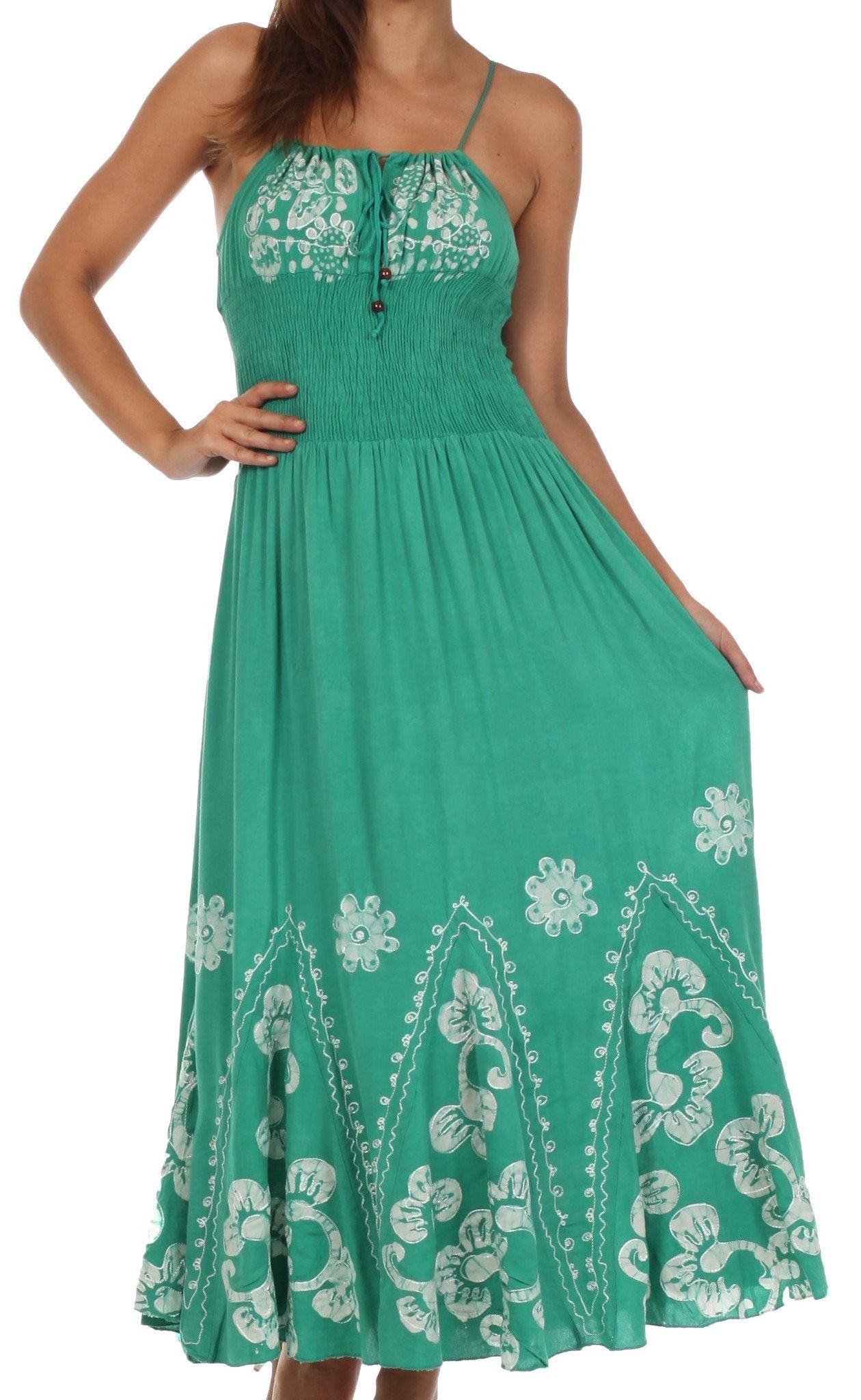 Vestido con bordados Batik de Sakkas con cintura imperio