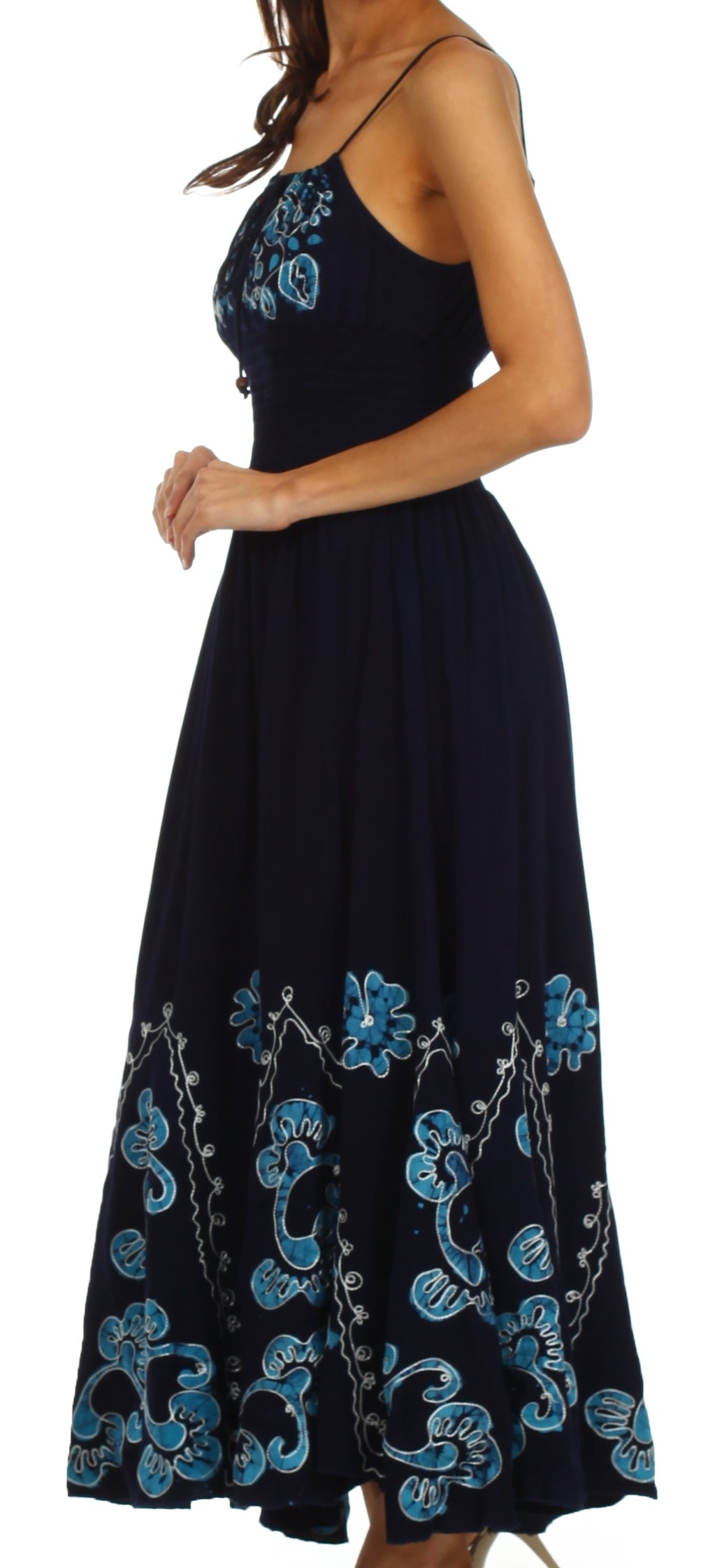 Vestido con bordados Batik de Sakkas con cintura imperio