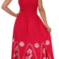 Vestido con bordados Batik de Sakkas con cintura imperio