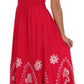 Vestido con bordados Batik de Sakkas con cintura imperio