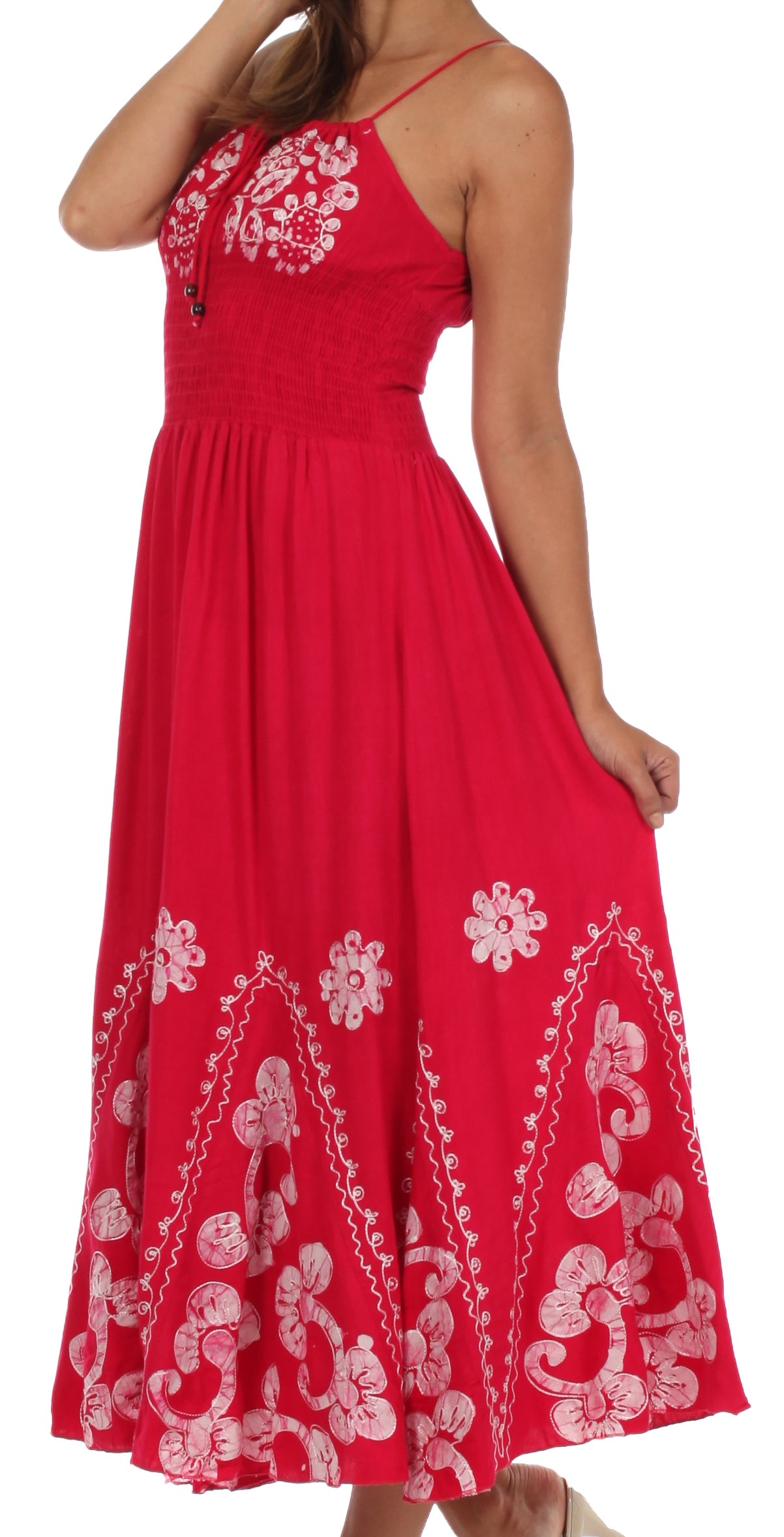 Vestido con bordados Batik de Sakkas con cintura imperio