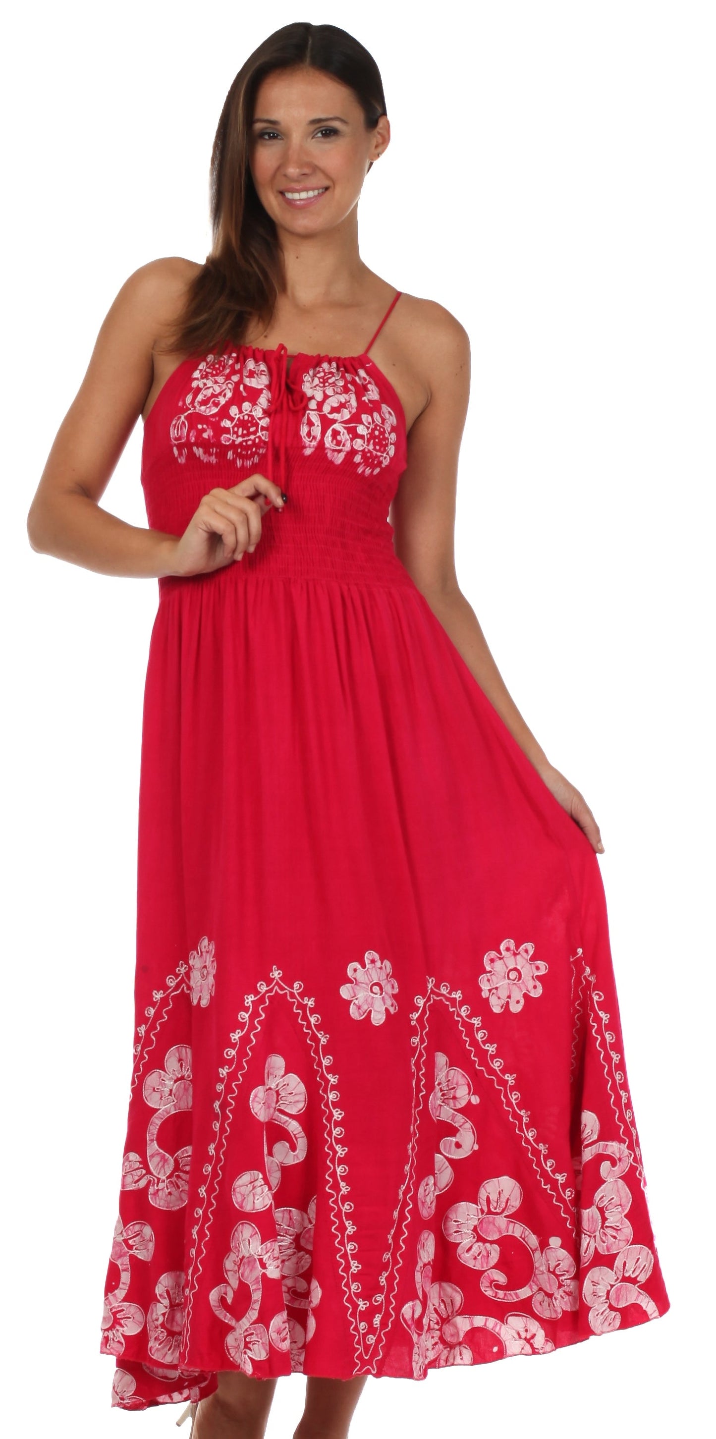 Vestido con bordados Batik de Sakkas con cintura imperio