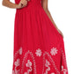 Vestido con bordados Batik de Sakkas con cintura imperio