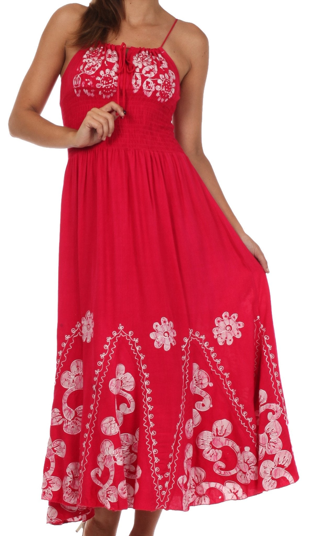 Vestido con bordados Batik de Sakkas con cintura imperio