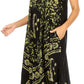 Sakkas Moon and Stars Batik Caftan Tank Dress / Cover Up
