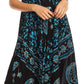 Sakkas Moon and Stars Batik Caftan Tank Dress / Cover Up