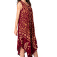 Sakkas Moon and Stars Batik Caftan Tank Dress / Cover Up