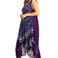 Sakkas Moon and Stars Batik Caftan Tank Dress / Cover Up