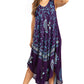 Sakkas Moon and Stars Batik Caftan Tank Dress / Cover Up