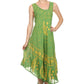 Sakkas Moon and Stars Batik Caftan Tank Dress / Cover Up