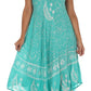 Sakkas Moon and Stars Batik Caftan Tank Dress / Cover Up