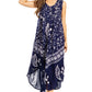 Sakkas Moon and Stars Batik Caftan Tank Dress / Cover Up