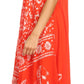 Sakkas Moon and Stars Batik Caftan Tank Dress / Cover Up