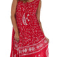 Sakkas Moon and Stars Batik Caftan Tank Dress / Cover Up