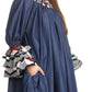 Sakkas Folami Chambray and Ankara Wax Dutch Print Muumuu Dress Relax Fit