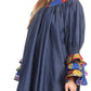 Sakkas Folami Chambray and Ankara Wax Dutch Print Muumuu Dress Relax Fit