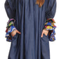 Sakkas Folami Chambray and Ankara Wax Dutch Print Muumuu Dress Relax Fit