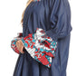 Sakkas Folami Chambray and Ankara Wax Dutch Print Muumuu Dress Relax Fit