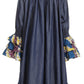 Sakkas Folami Chambray and Ankara Wax Dutch Print Muumuu Dress Relax Fit