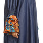 Sakkas Folami Chambray and Ankara Wax Dutch Print Muumuu Dress Relax Fit