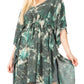 Sakkas Marcy Women's V-neck Caftan Top Tunic Dress - Perfect for Summer Boho Style & Swinging Coverup