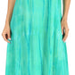 Sakkas Raquel Women's Casual Sleeveless Maxi Summer Caftan Column Dress Tie-Dye