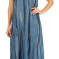 Sakkas Raquel Women's Casual Sleeveless Maxi Summer Caftan Column Dress Tie-Dye