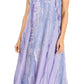 Sakkas Raquel Women's Casual Sleeveless Maxi Summer Caftan Column Dress Tie-Dye