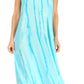 Sakkas Raquel Women's Casual Sleeveless Maxi Summer Caftan Column Dress Tie-Dye