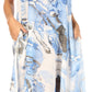 Sakkas Ilaria Women's Midi Sleeveless Casual Loose Flare Print Dress Caftan Pocket