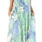 Sakkas Ilaria Women's Midi Sleeveless Casual Loose Flare Print Dress Caftan Pocket