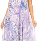 Sakkas Ilaria Women's Midi Sleeveless Casual Loose Flare Print Dress Caftan Pocket