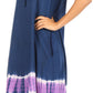 Sakkas Ilaria Women's Midi Sleeveless Casual Loose Flare Print Dress Caftan Pocket