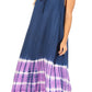 Sakkas Ilaria Women's Midi Sleeveless Casual Loose Flare Print Dress Caftan Pocket