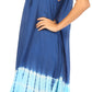 Sakkas Ilaria Women's Midi Sleeveless Casual Loose Flare Print Dress Caftan Pocket