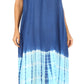 Sakkas Ilaria Women's Midi Sleeveless Casual Loose Flare Print Dress Caftan Pocket