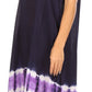Sakkas Ilaria Women's Midi Sleeveless Casual Loose Flare Print Dress Caftan Pocket