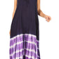 Sakkas Ilaria Women's Midi Sleeveless Casual Loose Flare Print Dress Caftan Pocket