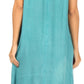 Sakkas Ilaria Women's Midi Sleeveless Casual Loose Flare Print Dress Caftan Pocket