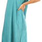 Sakkas Ilaria Women's Midi Sleeveless Casual Loose Flare Print Dress Caftan Pocket